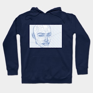 wireframe face Hoodie